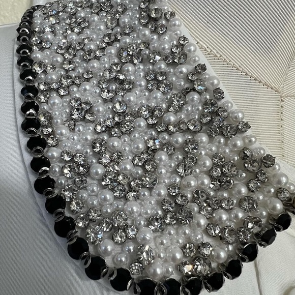 Alice + Olivia Calida Embellished Collar Pleated Blouse - Picture 5 of 8